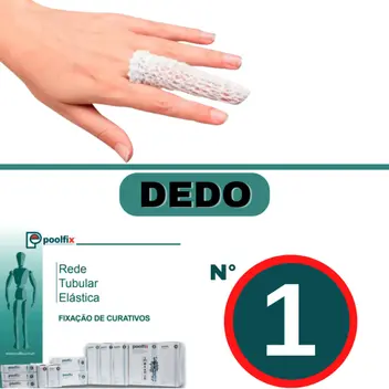 REDE TUBULAR ELASTICA POOLFIX CALIBRE 1/2 TARJA BRANCA ENV. C/1 MT E CXA C/10MT